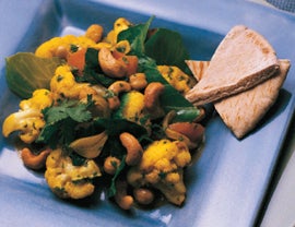 Coconut Curried Chickpeas, Cauliflower and Spinach Recipe