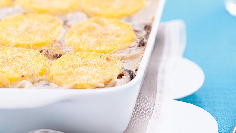 Polenta Lasagna with Creamy Mushroom Sauce