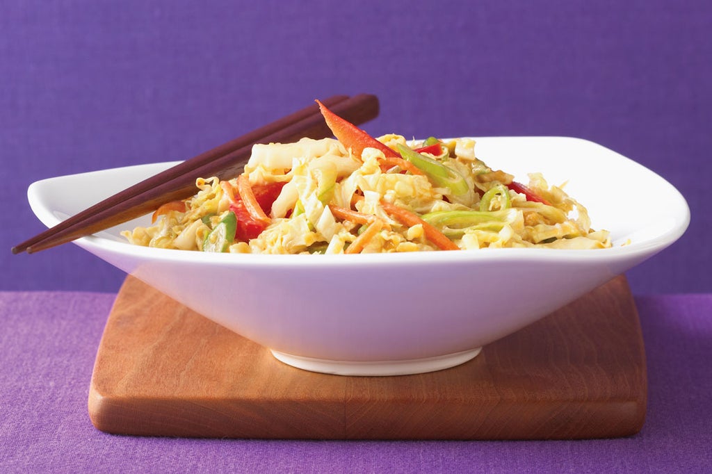 Napa Cabbage Salad with Peanut Dressing Recipe