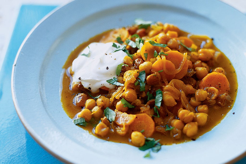 Chickpea Tagine with Cinnamon, Cumin, and Carrots Vegetarian Times