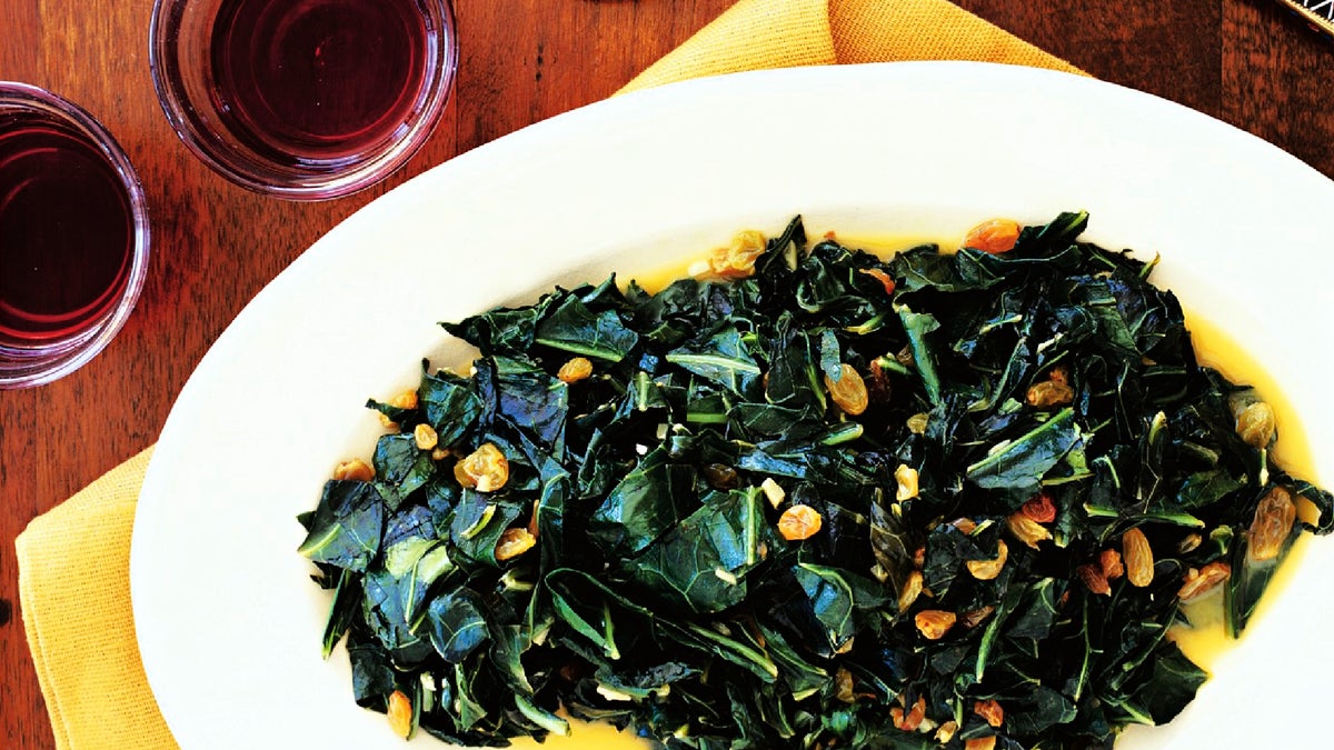 Bryant Terry's Vegan Collards with Citrus and Raisins