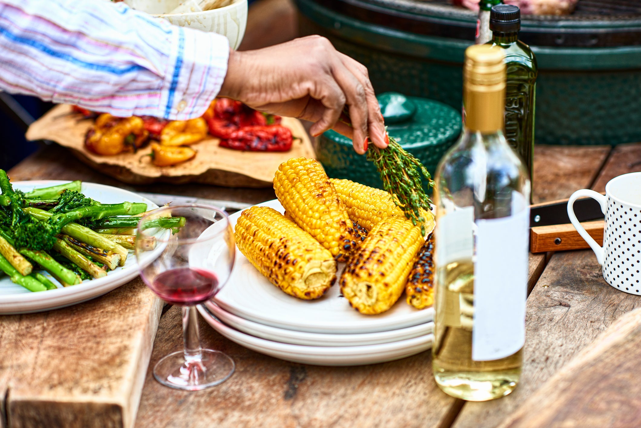 the table of someone who knows how to grill vegetables