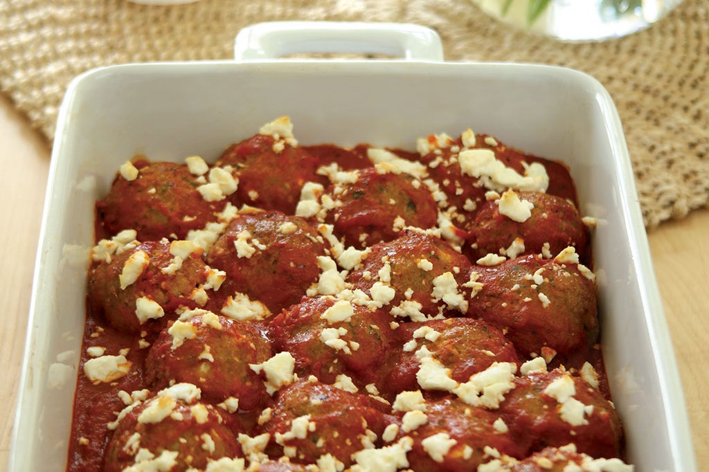 Veg Greek Meatballs with Feta Cheese Recipe