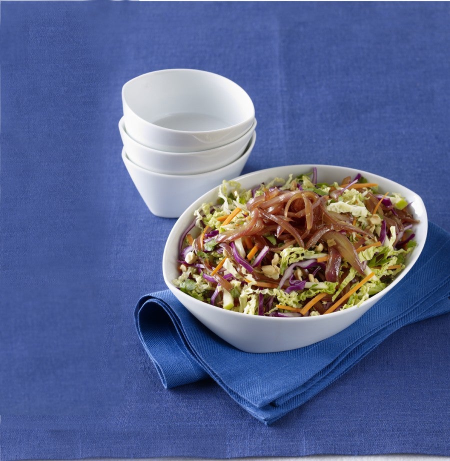 Colorful Asian Slaw with Warm GingerLime Dressing Recipe