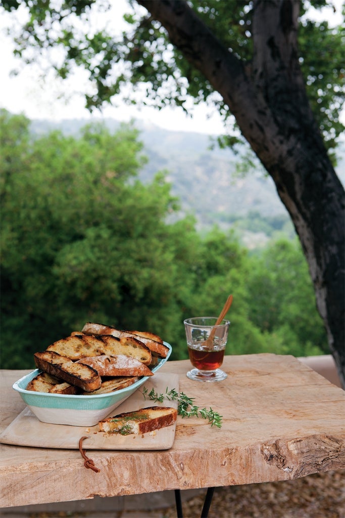 Grilled Bread with RosemaryHoney Drizzle Recipe