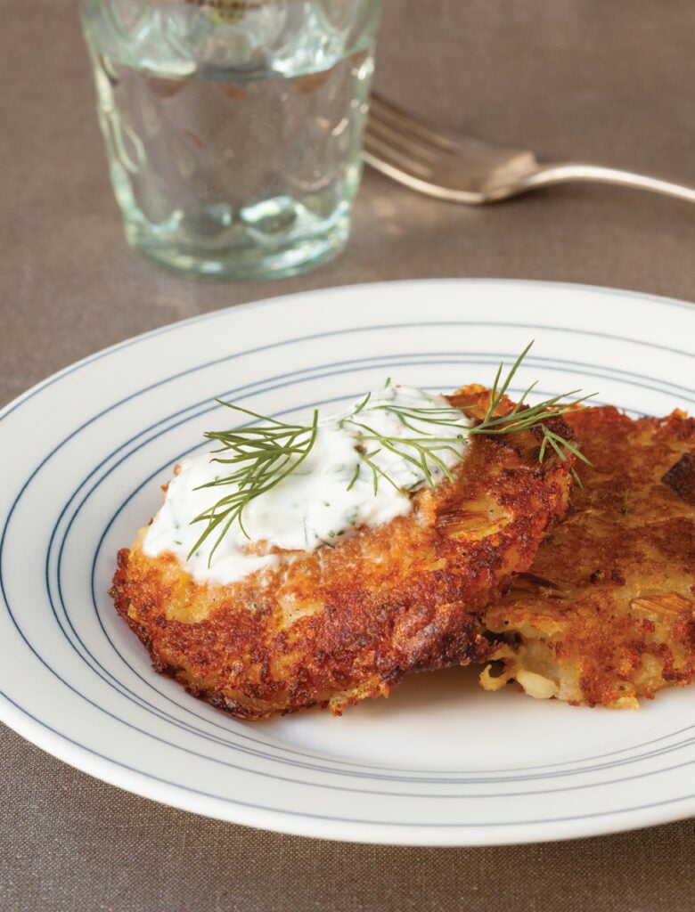 Eggless Leek and Potato Latkes Recipe