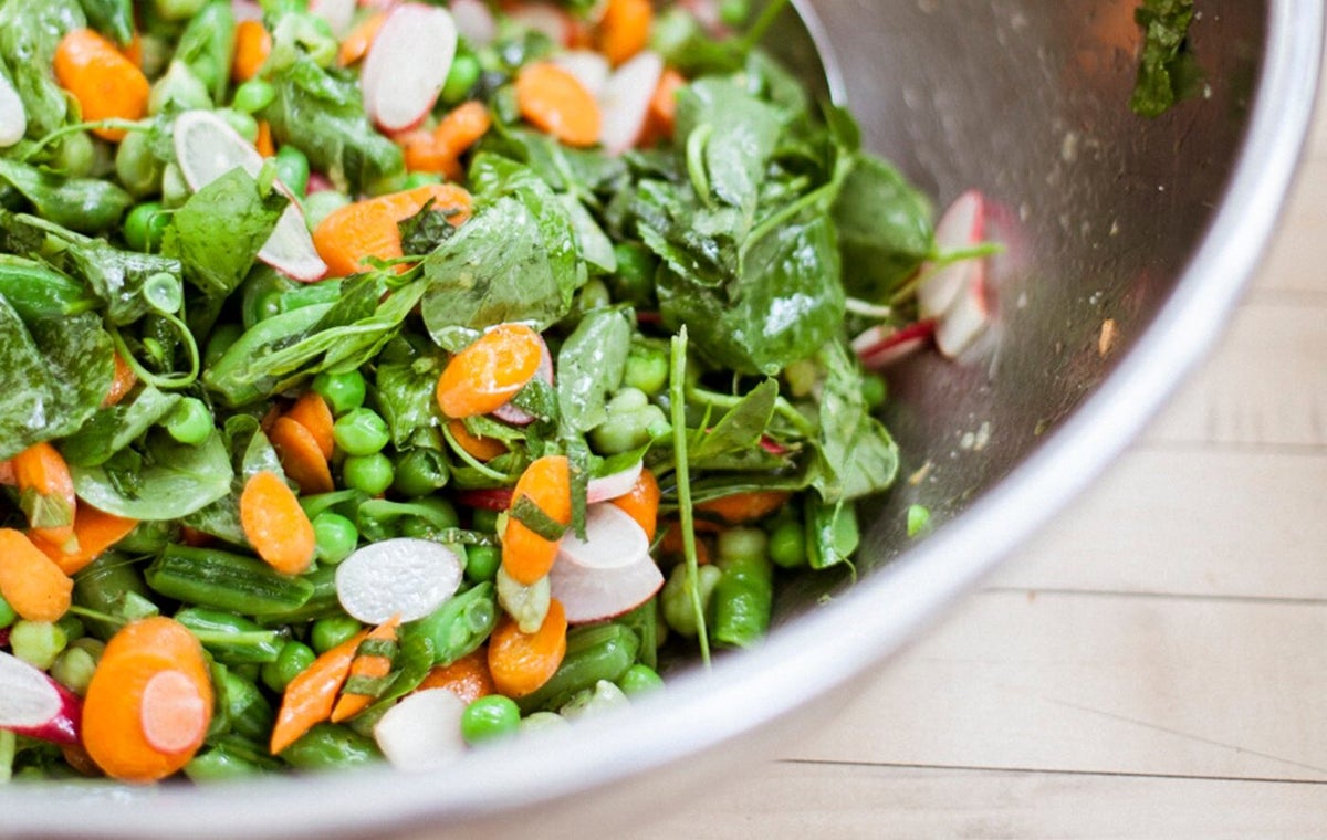 ThreePea Salad with Meyer Lemon Vinaigrette Recipe Vegetarian Salads