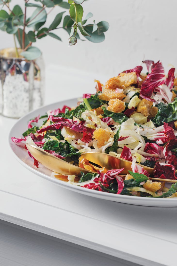 Tricolor Salad with Rustic Croutons