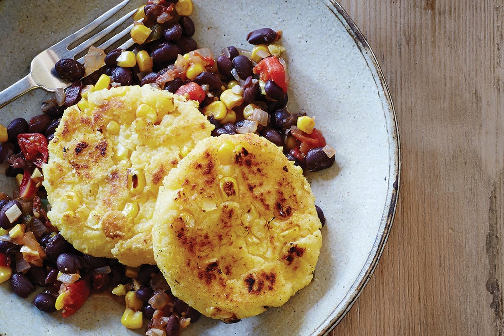 Double Corn Cakes with Black Beans Recipe GlutenFree Corn Cakes