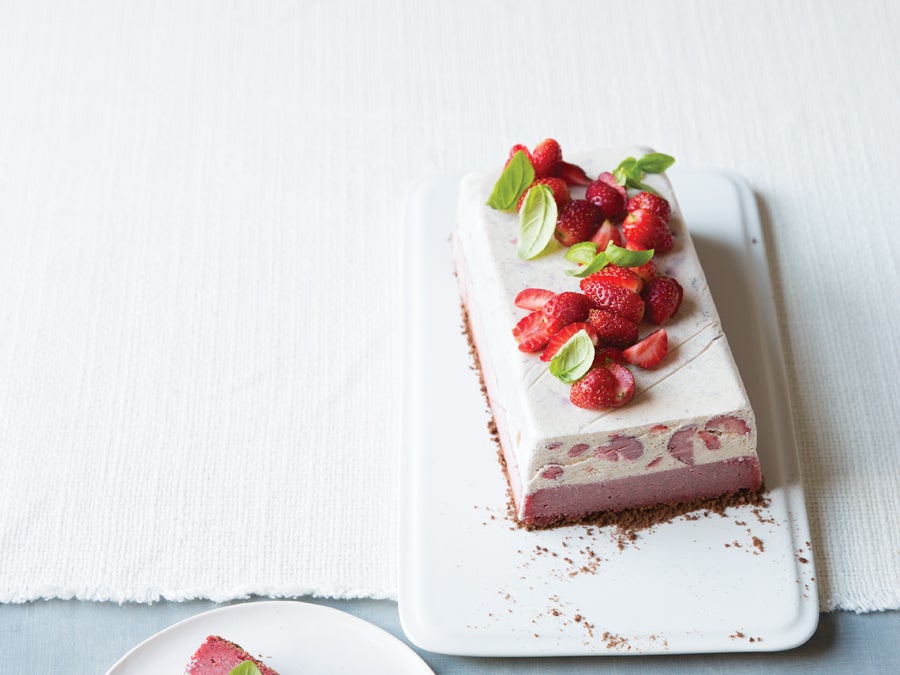 Strawberries And Cream Frozen Terrine Recipe