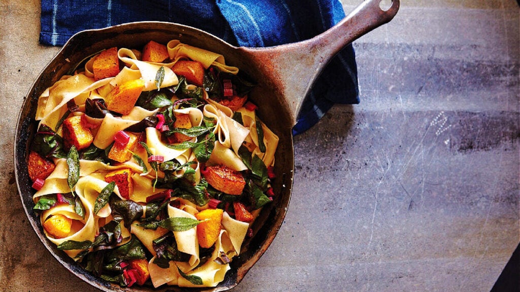 Butternut Squash Pappardelle with Browned Butter and Chard