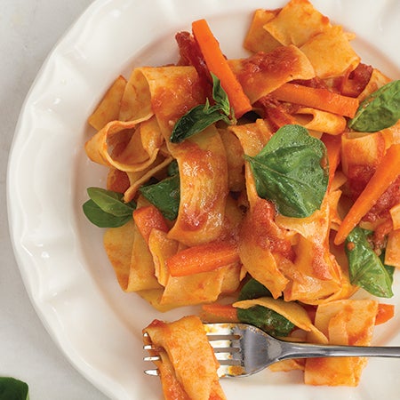 Ginger-Tomato Sauce with Carrot Matchsticks-image