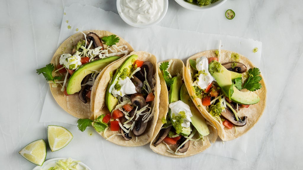 Grilled Portobello Tacos with Salsa Verde Recipe Vegetarian Taco Recipe