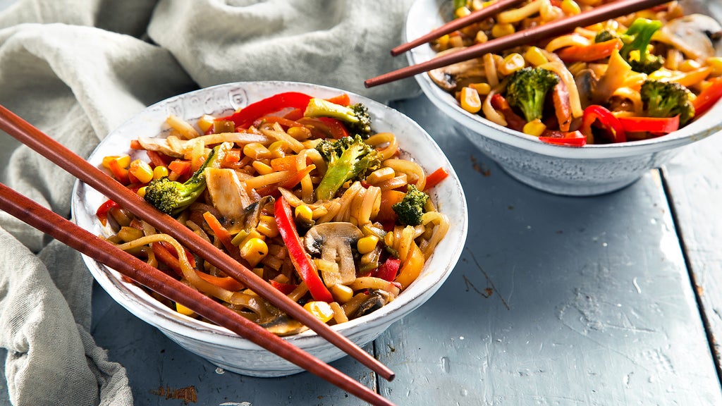 Rainbow Vegetable Chow Fun Recipe