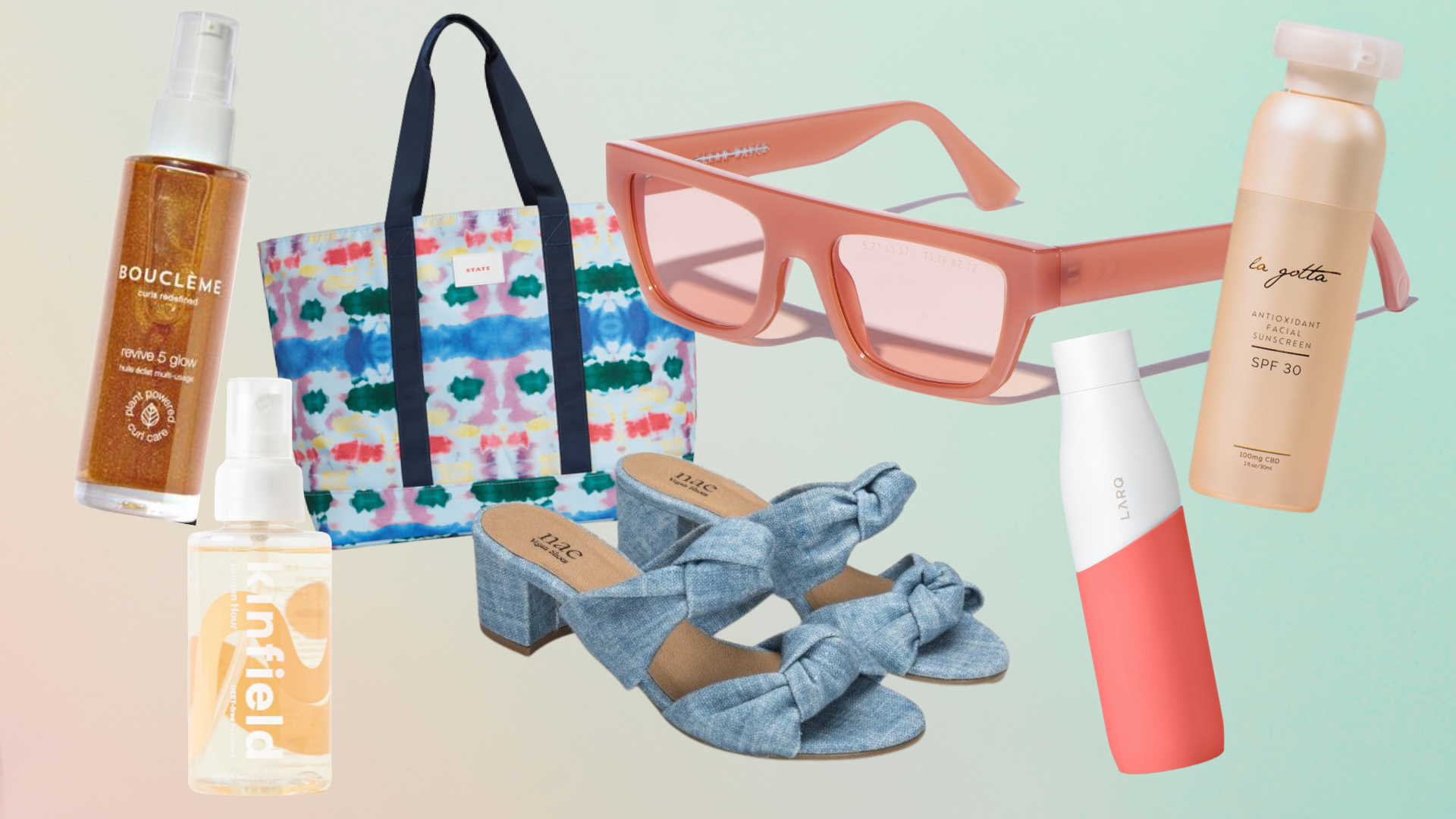 a collage of clean products for summer