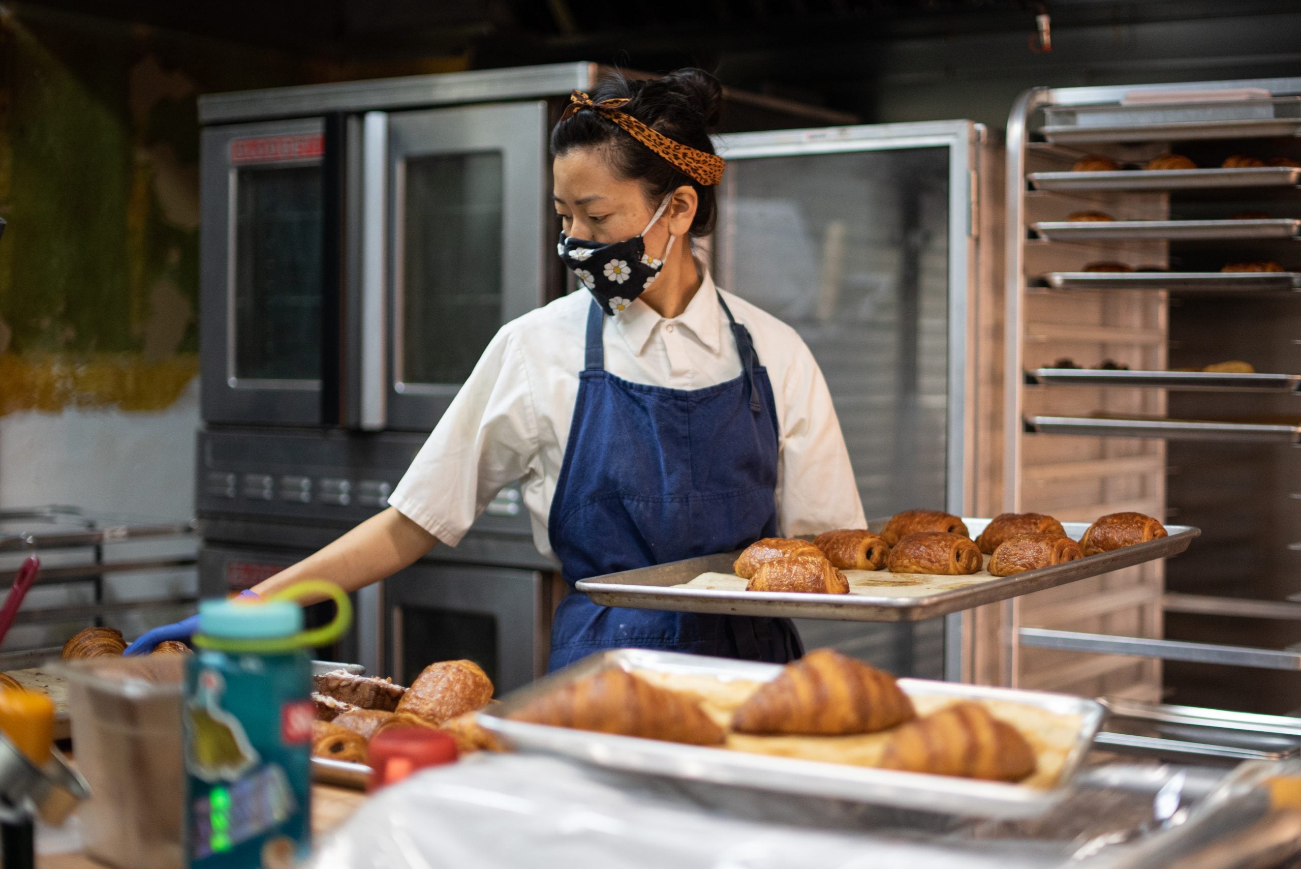 Jen Yee making vegan croissants at Bakers Bench in Los Angeles