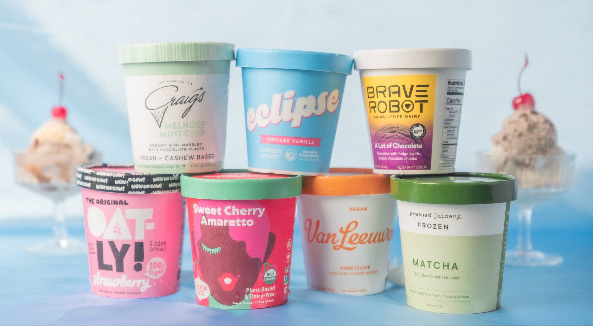 cartons of the best vegan ice cream brands