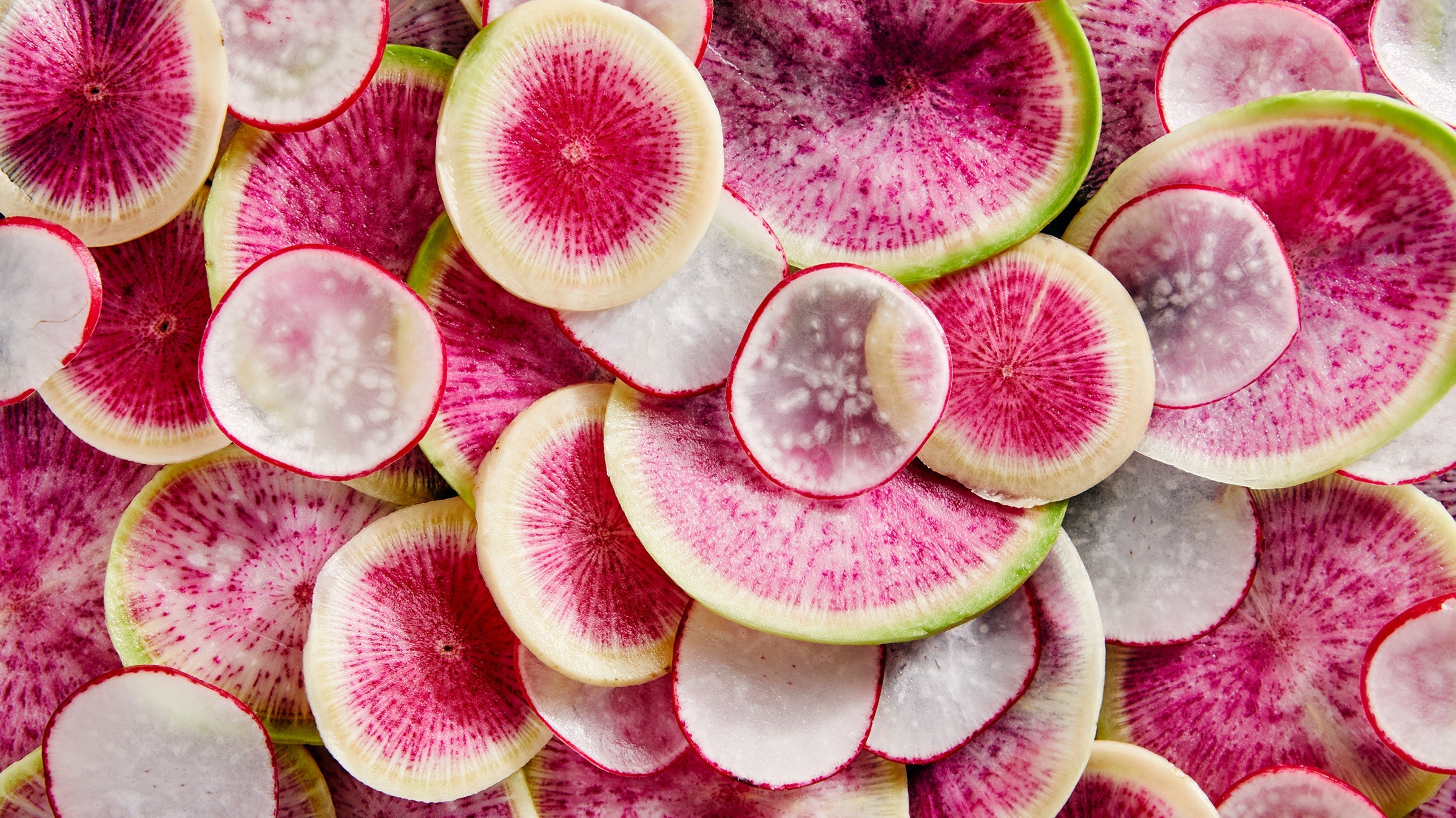 Radishes sliced