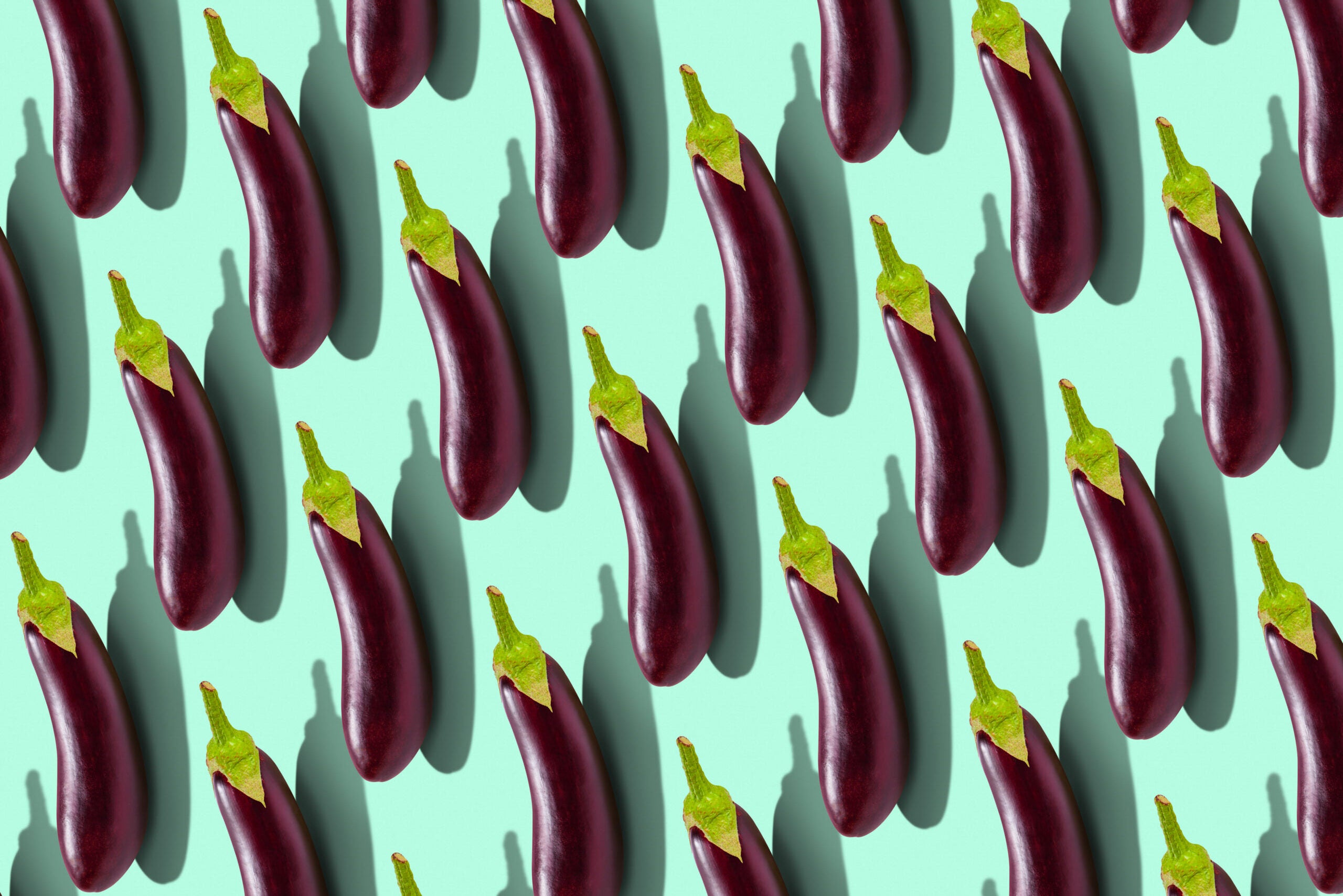 eggplants to illustrate that vegan diet may reduce erectile dysfunction