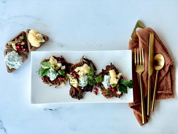 Celeriac and Potato Latkes