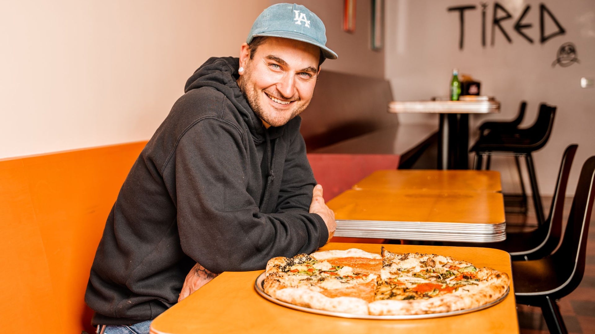 Los Angeles vegan pizza hot tongue Alex koons