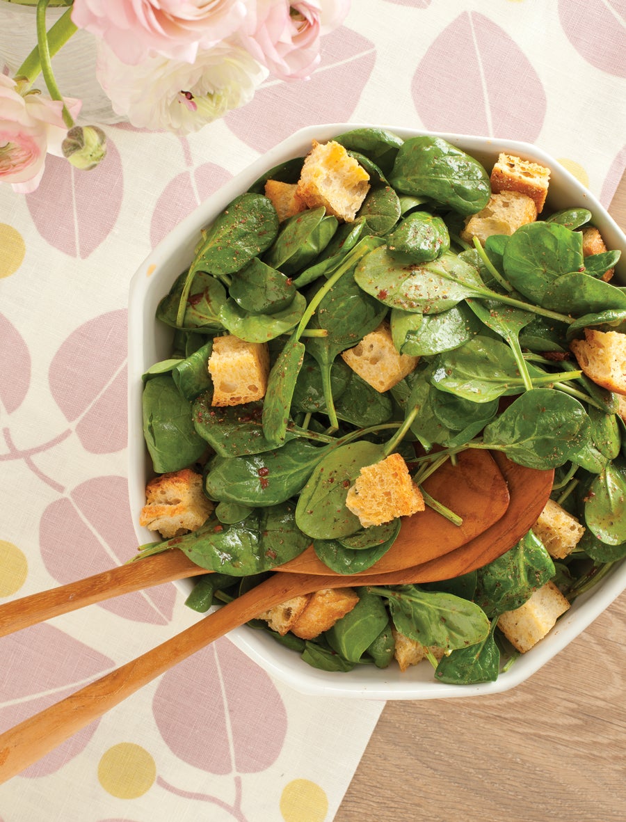 Spinach Salad with Sun-dried Tomato Vinaigrette None