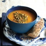 Curried Carrot Soup with Roasted Pistachios None