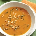 Nutty Sweet Potato Soup with Harissa and Spinach - TRG Home None