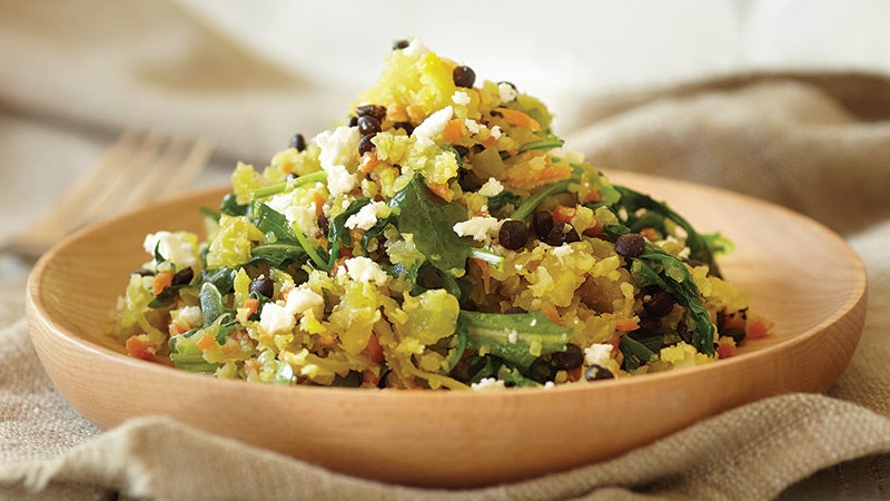 Cauliflower Couscous with Black Lentils and Heirloom ...