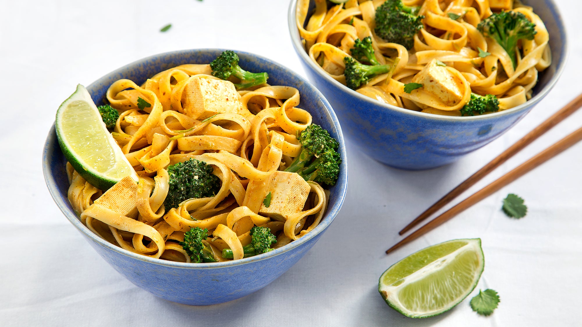 Thai Curried Noodles with Broccoli and Tofu Recipe